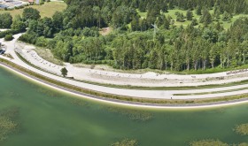 Fischaufstiegsanlage der Firma Uniper am Kraftwerk Kaufering